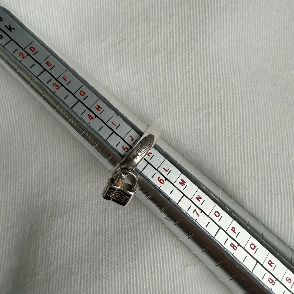 Tiffany & Co. Sterling Silver Padlock Ring. Size 5 - Picture 5 of 5